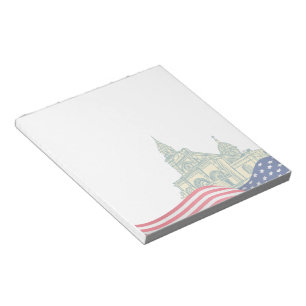 Personalized American Flag Patriotic USA Notepad