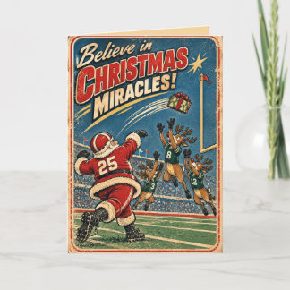 Personalized American Football Christmas Holiday Card