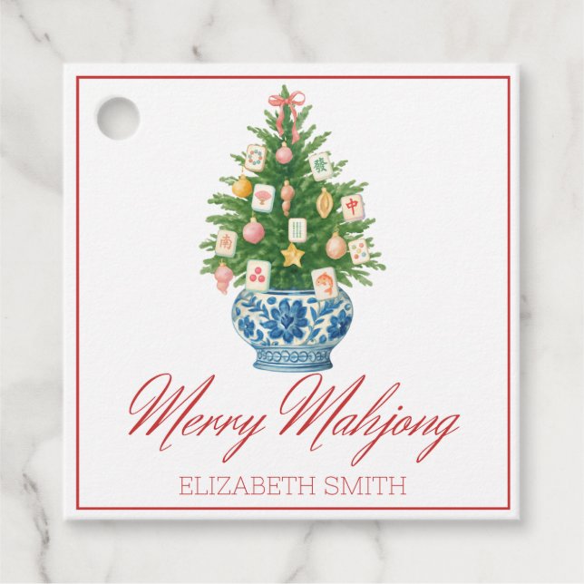 Personalized American Mahjong Gift Tags (Front)