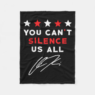 Personalized American Men Women You Cant Silence U Fleece Blanket