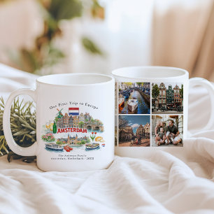 Personalized Amsterdam Travel Photo Mug