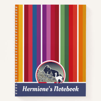 Personalized Andean Mountain Machu Picchu Peru Notebook