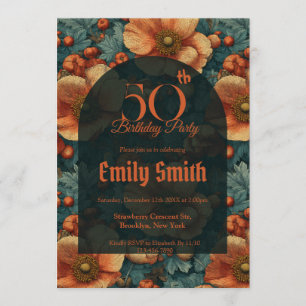 Personalized Anemones Fantasy 60Th Birthday Invitation