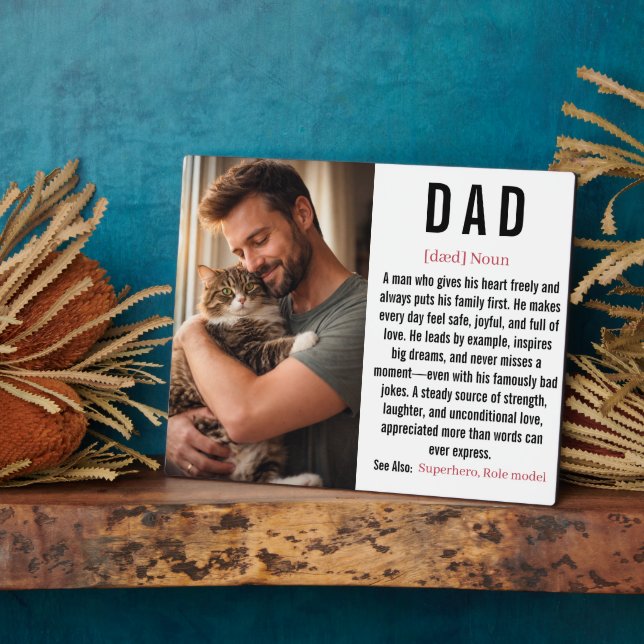 Personalized Animal Father’s Day | Cute Animals  Plaque (Side)
