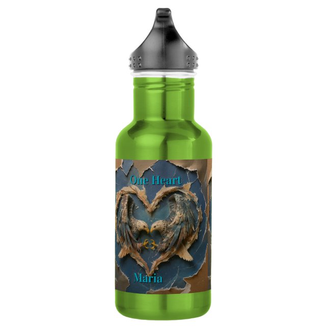 Personalized Anniversary Gift for Couples 532 Ml Water Bottle (Right)