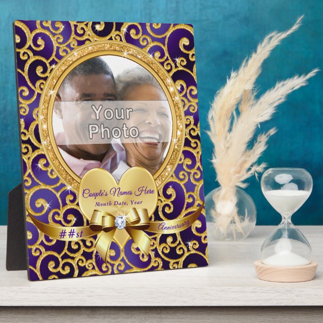 Personalized Anniversary Plaques with Your PHOTO (Side)