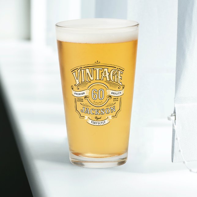 Personalized Any Age Vintage Aged To Perfection Glass (Personalized Any Age Vintage Aged To Perfection Glass)