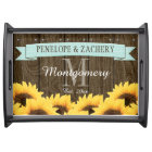 PERSONALIZED AQUA RUSTIC SUNFLOWER WEDDING