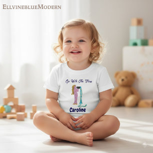 Personalized Aquarius Zodiac Impressionist Toddler Baby T-Shirt