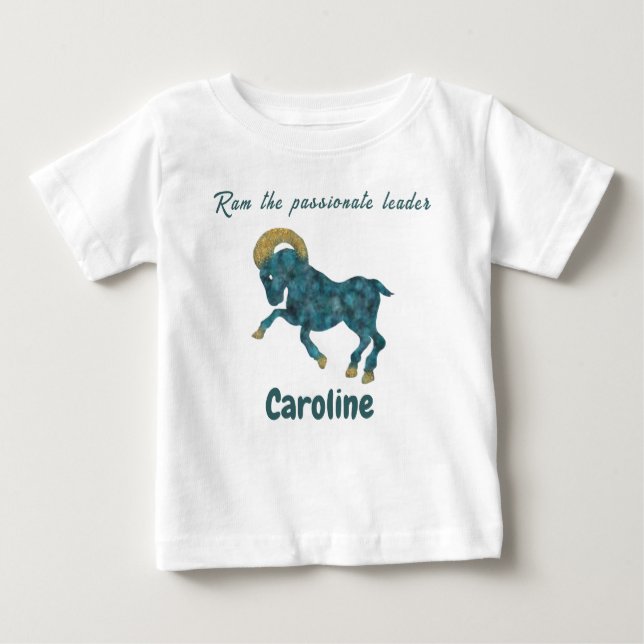 Personalized Aries Zodiac Impressionist Toddler  Baby T-Shirt (Front)