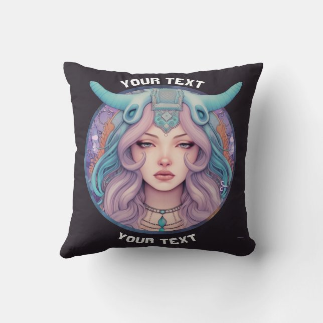 PERSONALIZED ARIES ZODIAC SIGN  CUSHION (Back)