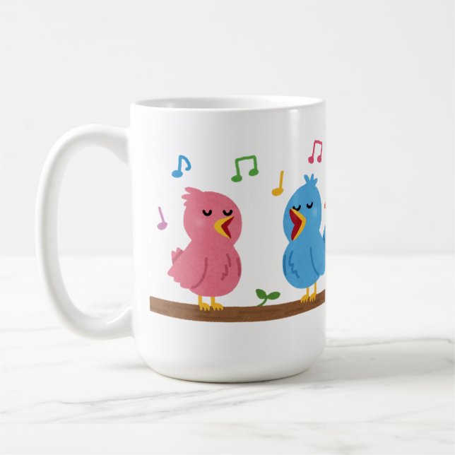 Personalized Armenian Good Morning Mug With Birds (Left)