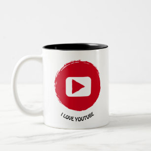 personalized articles i live youtube Two-Tone coffee mug