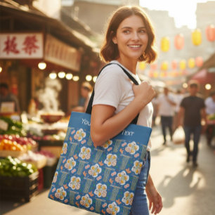 Personalized Asian Food Illustration Tote Bag