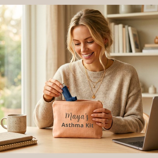 Personalized Asthma Kit Pouch –Elegant Inhaler Bag (Creator Uploaded)