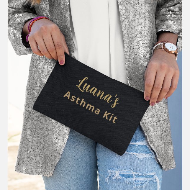 Personalized Asthma Kit Pouch –Elegant Inhaler Bag (Creator Uploaded)