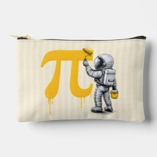 Personalized Astronaut Painting Pi Symbol Pi Day Accessory Pouch
