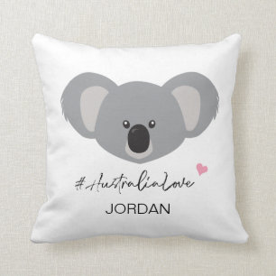 Personalized Australia Love Cute Koala Baby Cushion