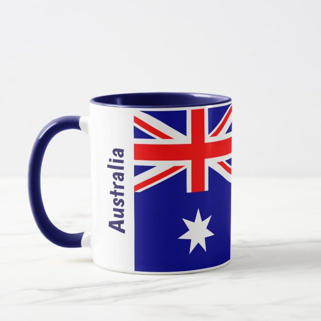 Personalized Australian Flag True Blue Heritage Pr Mug (Left)
