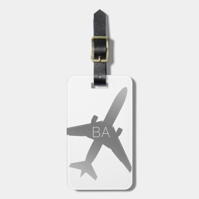 Personalized Aviation Airplane Luggage Tag (Front Vertical)