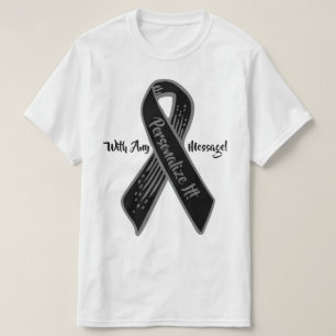PERSONALIZED Awareness Ribbon Graphic (black) T-Shirt