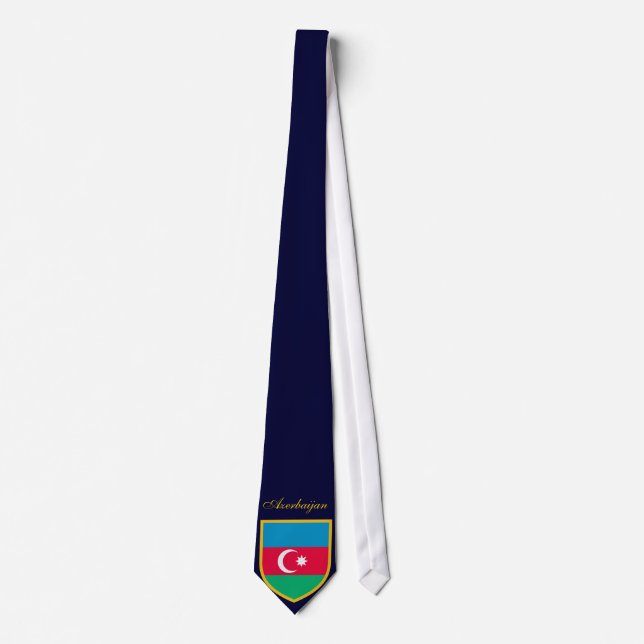 Personalized Azerbaijan Flag Tie (Front)