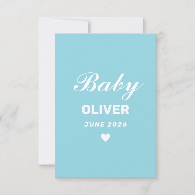 Personalized Baby Announcement Card (Front)