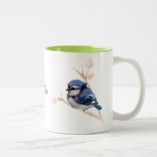 Personalized Baby Blue Jay Bird Mug