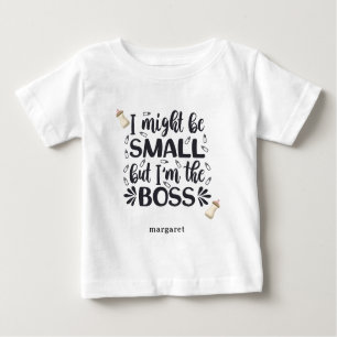Personalized Baby Bottles I might be SMALL Baby T-Shirt