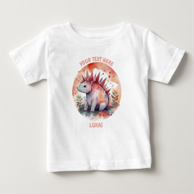 Personalized baby Dinosaur Tee (Front)