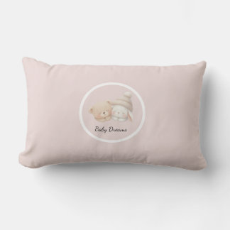 Personalized Baby Dreams Burp Cloth – Cute Bear & Lumbar Cushion