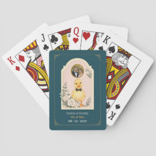 Personalized Baby Duck Wedding Favor Photo Playing Cards