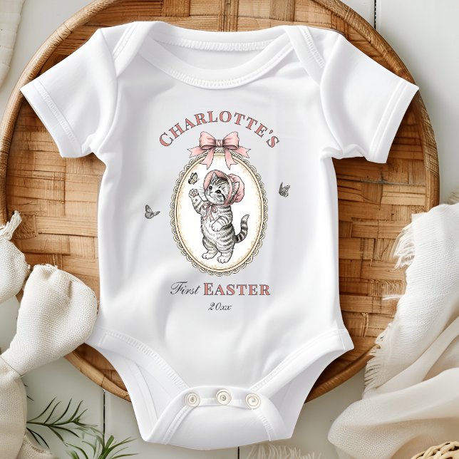 Personalized Baby Girl First Easter Bodysuit (Personalized Baby Girl First Easter Baby Bodysuit)