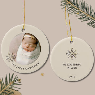 Personalized Baby Girl's First Christmas Ornament