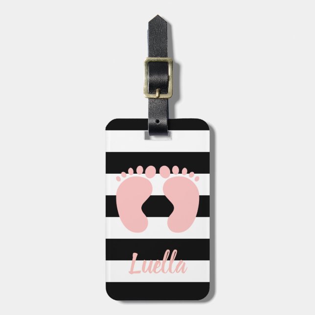 Personalized baby luggage tag (Front Vertical)