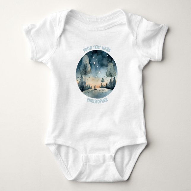Personalized Baby Night Sky bodysuit (Front)