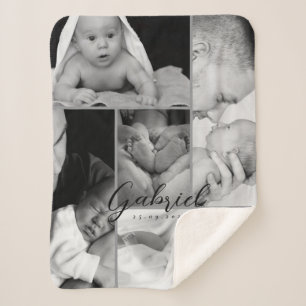 Personalized Baby Photo Blanket Collage