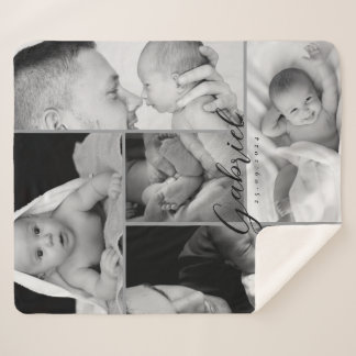 Personalized Baby Photo Blanket Collage