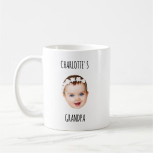 Personalized Baby Photo Grandpa Custom Face Gift Coffee Mug