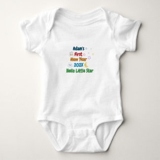Personalized Baby’s First New Year – Cute Design Baby Bodysuit