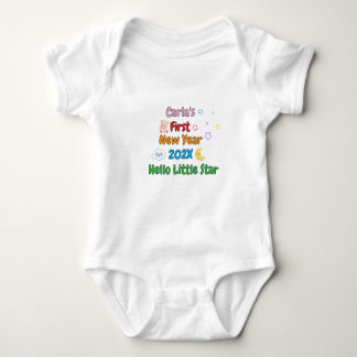 Personalized Baby’s First New Year – Cute Design Baby Bodysuit