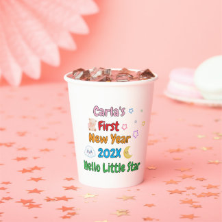 Personalized Baby’s First New Year – Cute Design Paper Cups