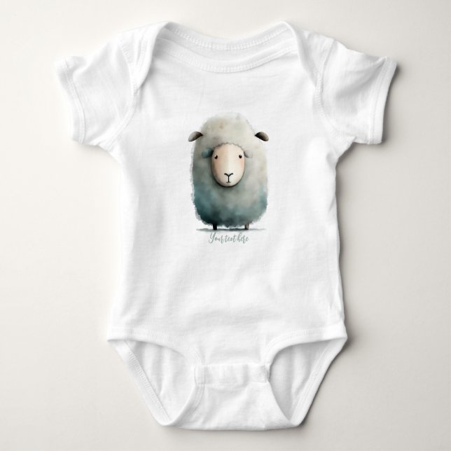 Personalized Baby sheep bodysuit (Front)