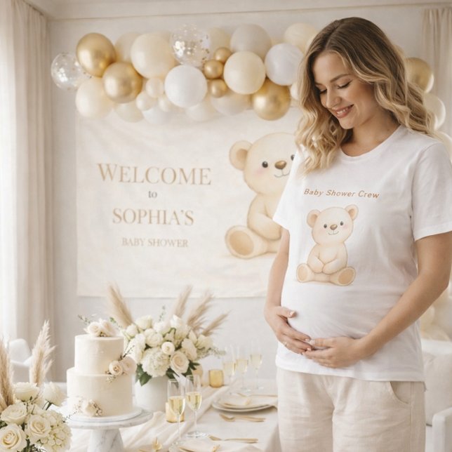 Personalized Baby Shower Boho Bear T-Shirt (Creator Uploaded)