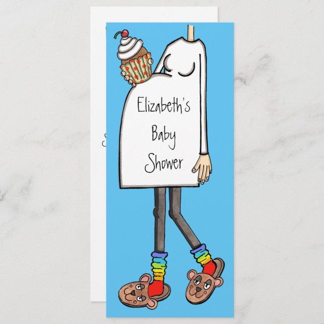 Personalized Baby Shower Light Skin Tone Invitation (Front/Back)