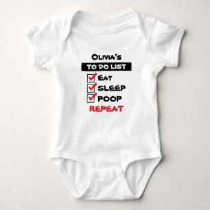 Personalized Baby TO DO LIST Bodysuit