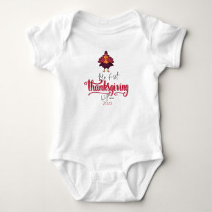 Personalized Baby Turkey First Thanksgiving Bodysuit