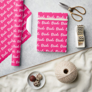 Personalized Bachelorette Bride Pattern Wrapping Paper