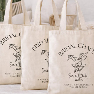 Personalized Bachelorette Tote Bag | Bridal Chaos 