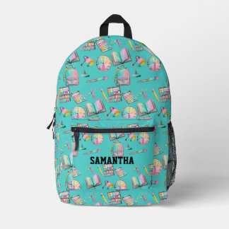 Personalized Back to School Bookbag for Samantha, Printed Backpack